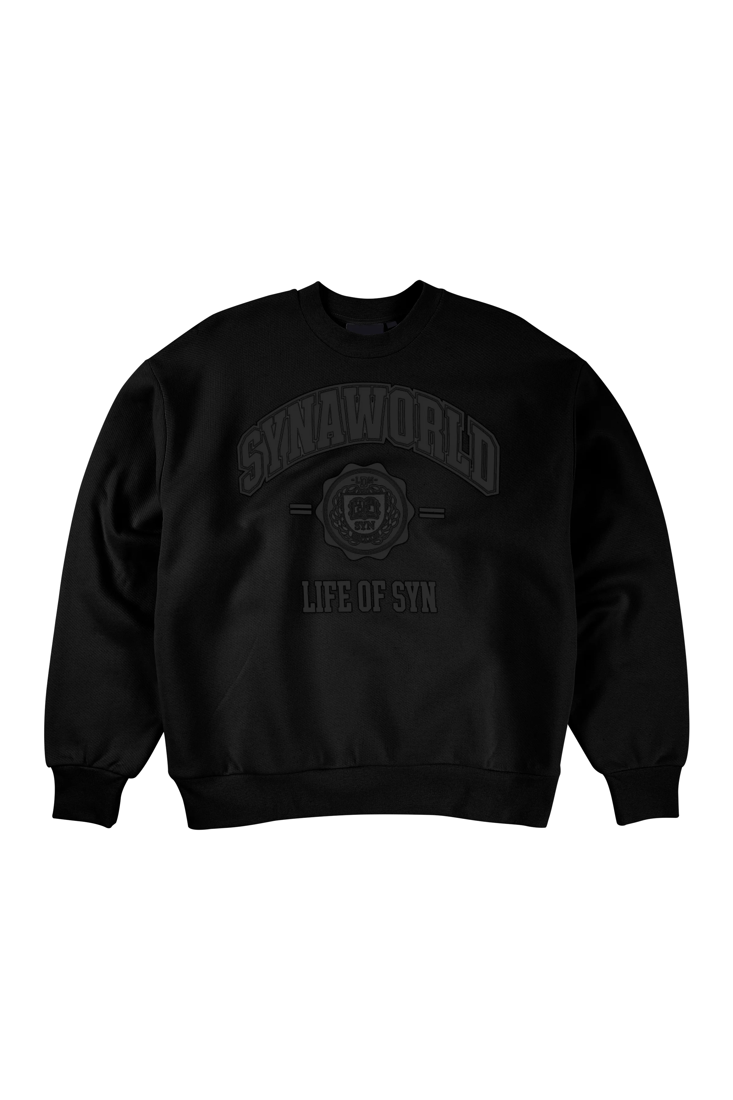 COLLEGE CREW SWEAT - BLACK