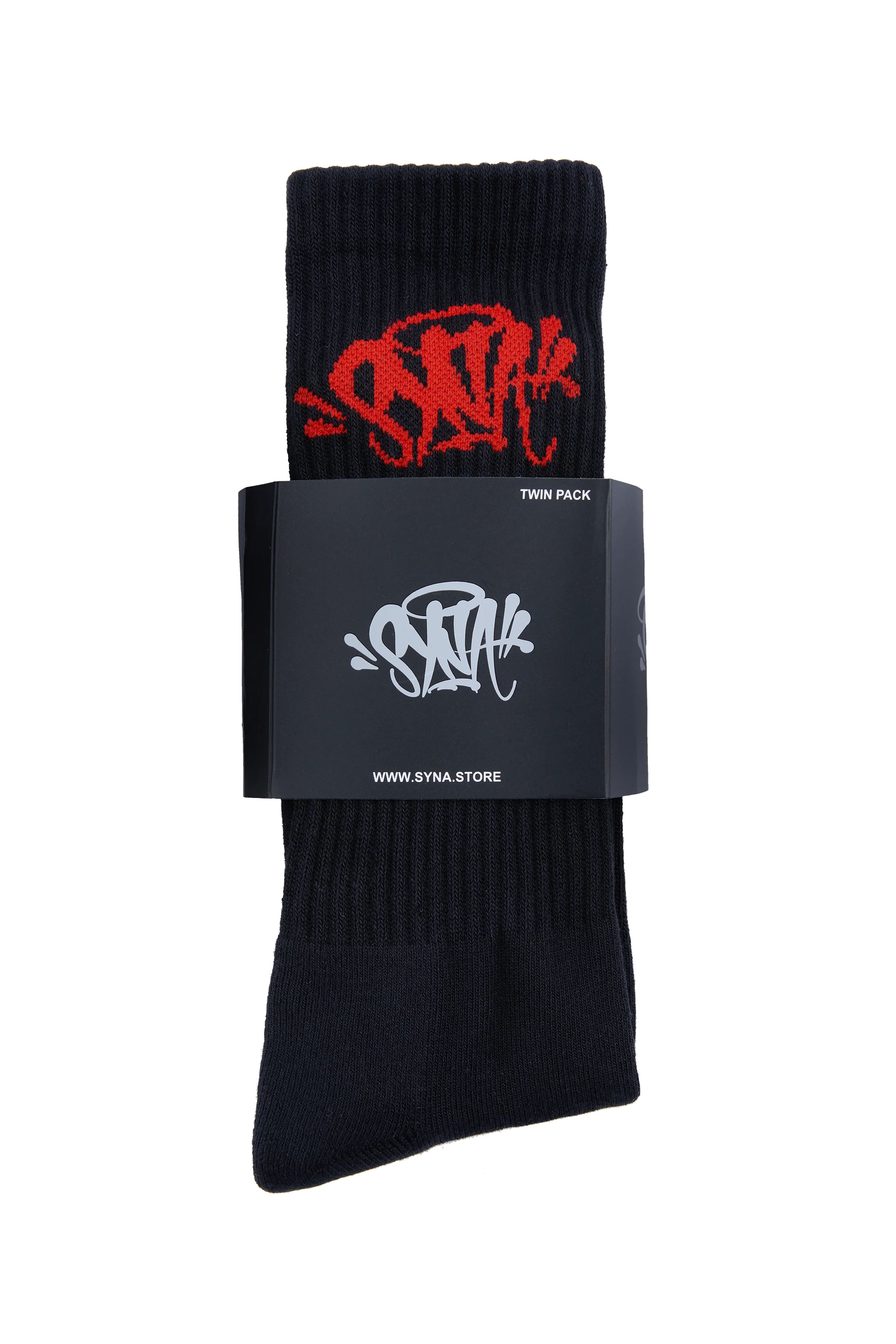 SYNA 2 PACK SOCK - BLACK/RED - Image 2