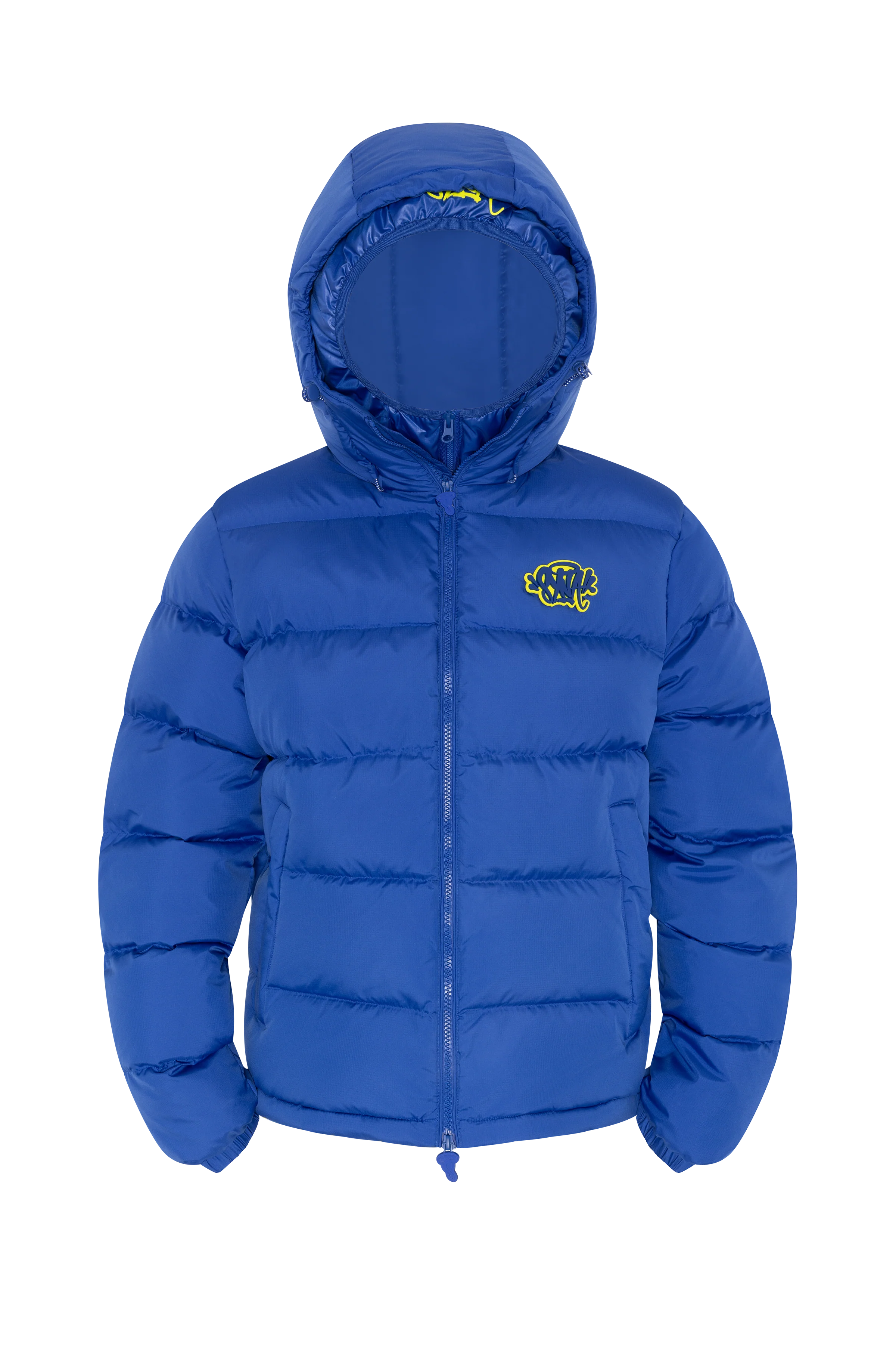 DOUBLE PUFFER JACKET - NAVY/YELLOW - Image 2